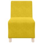 vidaXL Canapé modulaire sans accoudoirs Jaune 55 cm Velours