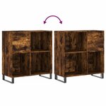 vidaXL Armoire à disques chêne fumé 84 5x38x89 cm bois d'ingénierie