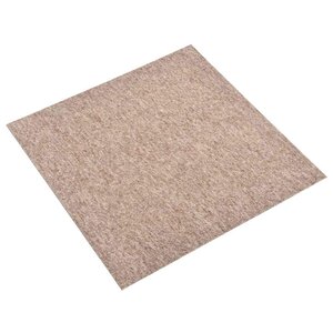 vidaXL Tapis 20 Pièces Beige 50 x 50 cm 100  Polypropylène