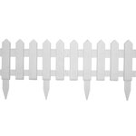 vidaXL Bordures de pelouse 25 Pièces Blanc 10 m PP