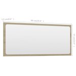 vidaXL Miroir de salle de bain Chêne sonoma 90x1 5x37 cm Aggloméré