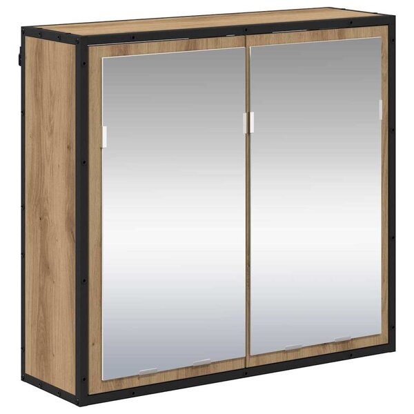 vidaXL Armoire Miroir de Salle de Bain chêne artisanal 65 x 20 x 60 cm