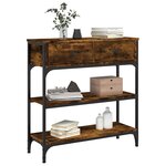 vidaXL Table console chêne fumé 72 5x25x75 cm bois d'ingénierie