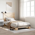 vidaXL Cadre de lit sans matelas avec tête de lit 100x200 cm