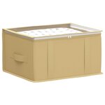 vidaXL Boîte de rangement avec fenêtre transparente 2 Pièces Crème