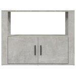 vidaXL Buffet Gris béton 80x30x60 cm Bois d'ingénierie