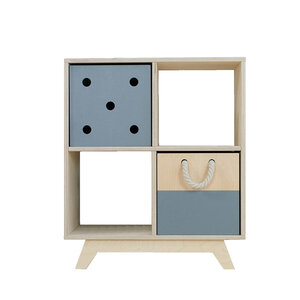 Meuble de rangement NABOSKY verni 2x2