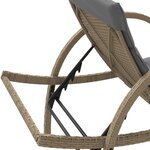 vidaXL Chaises longues lot de 2 avec coussins beige résine tressée