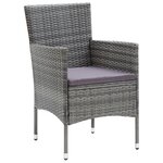 vidaXL Ensemble de salle à manger de jardin 9 pièces gris en poly rattan