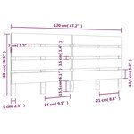 vidaXL Tête de lit Blanc 120x3x80 cm Bois massif de pin