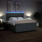 vidaXL Sommier à lattes de lit avec matelas Gris foncé 200x200cm Tissu