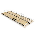 vidaXL Sommier à lattes avec 28 lattes 7 zones 80 x 200 cm