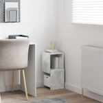 vidaXL Meuble d'angle Blanc 25 5x25x55cm Bois d'ingénierie