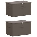 vidaXL Boîte de rangement 2 pc Tissu intissé 55 x 35 x 32 cm 61 6 L