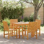 vidaXL Ensemble de salle à manger pour jardin 5 Pièces Marron