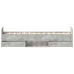 vidaXL Cadre de lit sans matelas gris béton 100x200 cm