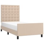 vidaXL Cadre de lit sans matelas cappuccino 90x190 cm similicuir