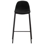 vidaXL Chaises de bar lot de 6 noir tissu