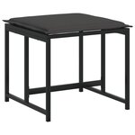 vidaXL Ensemble à manger de jardin avec coussins 15 Pièces noir textilène