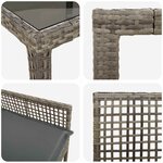 vidaXL Ensemble de salle à manger pour jardin 9 Pièces Gris Poly rotin
