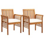 vidaXL Ensemble à manger d'extérieur 5 Pièces et coussins Acacia solide