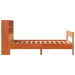 vidaXL Lit bibliothèque sans matelas cire marron 75x190 cm pin massif