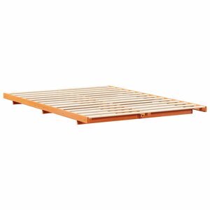 vidaXL Cadre de lit surélevé Marron cire 160 x 210 cm