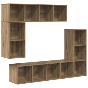 vidaXL Ensemble meuble TV 4 Pièces chêne artisanal 37 x 37 x 142.5 cm