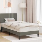 vidaXL Cadre de lit Gris clair 80 x 200 cm Tissu en velours côtelé