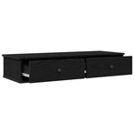 vidaXL Étagère murale et tiroirs noir 100x37 5x19 cm bois d'ingénierie