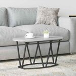 vidaXL Table Basse Gris 80 x 40 x 40.5 cm Bois d'ingénierie et métal