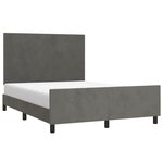 vidaXL Cadre de lit sans matelas gris foncé 140x200 cm velours