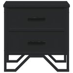 vidaXL Tables de chevet 2 Pièces Noir 40 x 30 x 40 cm Aggloméré