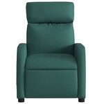vidaXL Fauteuil de massage inclinable Vert foncé Tissu