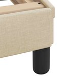 vidaXL Cadre de lit avec tête de lit Dover crème 90x200cm tissu