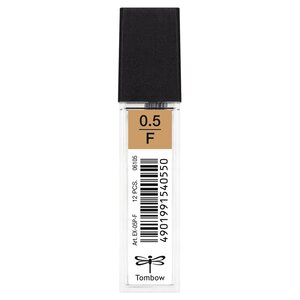 Etui de 12 Mine pour porte-mine pointe calibrée 0 5 mm dureté F TOMBOW