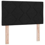 vidaXL Lit à ressorts avec coussin Noir 80 x 200 cm tissu