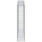 vidaXL Paniers à gabions arqués 8 Pièces 200x50x200/220 cm Fer galvanisé