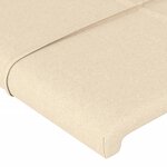 vidaXL Tête de lit à LED Crème 203x16x118/128 cm Tissu