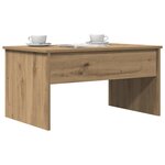 vidaXL Table basse chêne artisanal 80x50 5x41 5 cm bois d'ingénierie