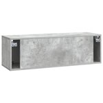 vidaXL Meuble TV mural Gris béton 98 x 31 x 30 cm Bois d'ingénierie
