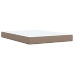 vidaXL Sommier à lattes de lit avec matelas Cappuccino 160x200 cm