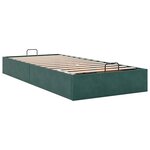 vidaXL Cadre de lit ottoman sans matelas vert foncé 100x200 cm velours