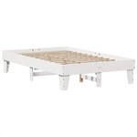 vidaXL Lit bibliothèque sans matelas blanc 120x200 cm bois pin massif