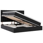 vidaXL Lit de Rangement Noir 160 x 200 cm Cuir synthétique