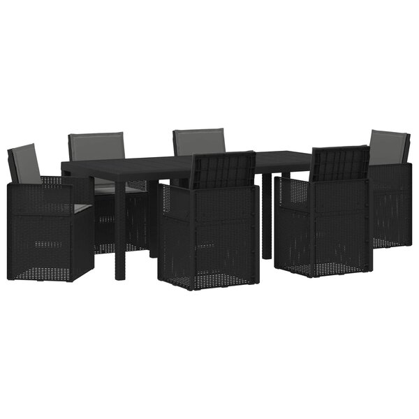 vidaXL Ensemble de salle à manger pour jardin 7 Pièces Anthracite PP
