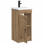 vidaXL Meuble de salle de bain avec évier Chêne artisanal