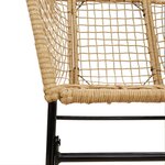 vidaXL Ensemble à manger jardin 5Pièces marron poly rotin verre