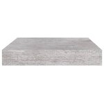 vidaXL Étagères murales flottantes 2 Pièces gris béton 23x23 5x3 8 cm MDF