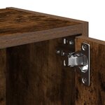 vidaXL Bibliothèque chêne fumé 40x24x77 cm bois d'ingénierie